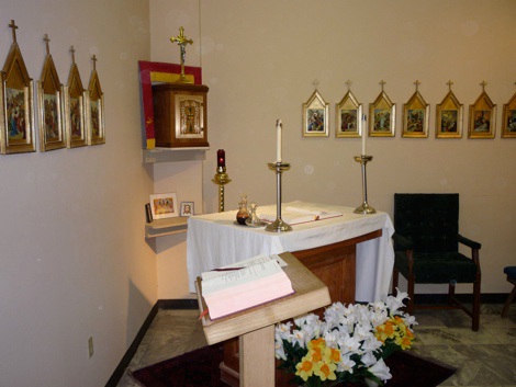 The Blessed Sacrament chapel at BAF, peace in the midst of the storm.