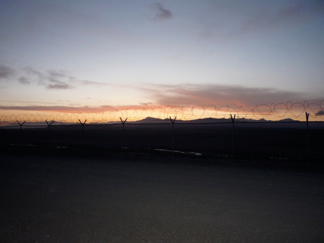 The sun rising at Sharana (they make us get up waaaay too early!)