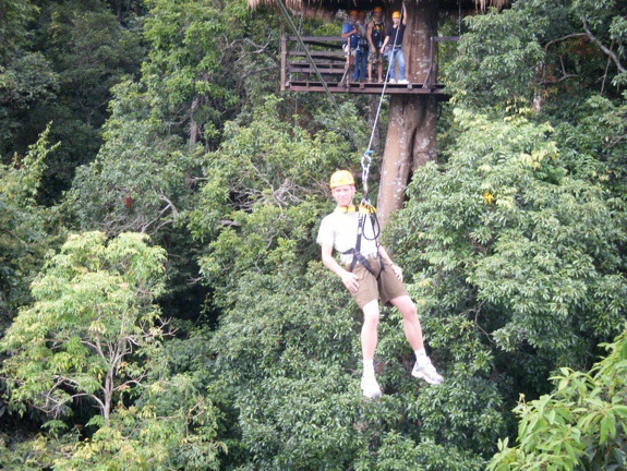 Flying through the trees in Ching Mai