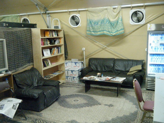 The Chapel at Kuwait, I spent a lot of time on that couch!