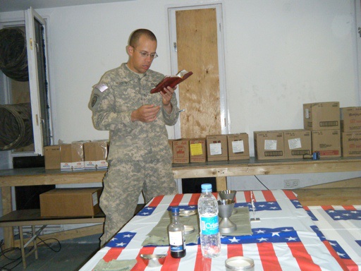 PFC Ferguson reading at Mass.
